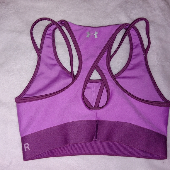 Under Armour Women's Violet Sports Bra - Picture 4 of 5